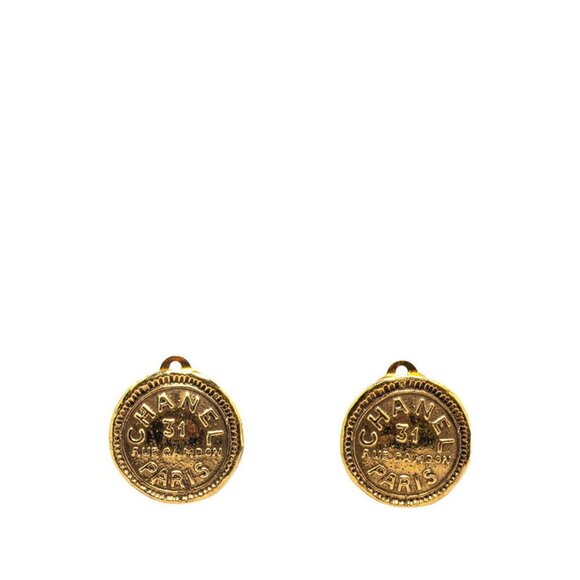 CHANEL Gold Coco Mark Earrings - Picture 1 of 3